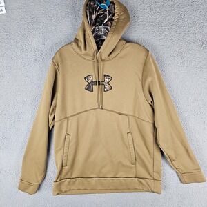 Under Armor Storm Fleece Stacked Hoodie Mens Medium Camo Logo 1279836